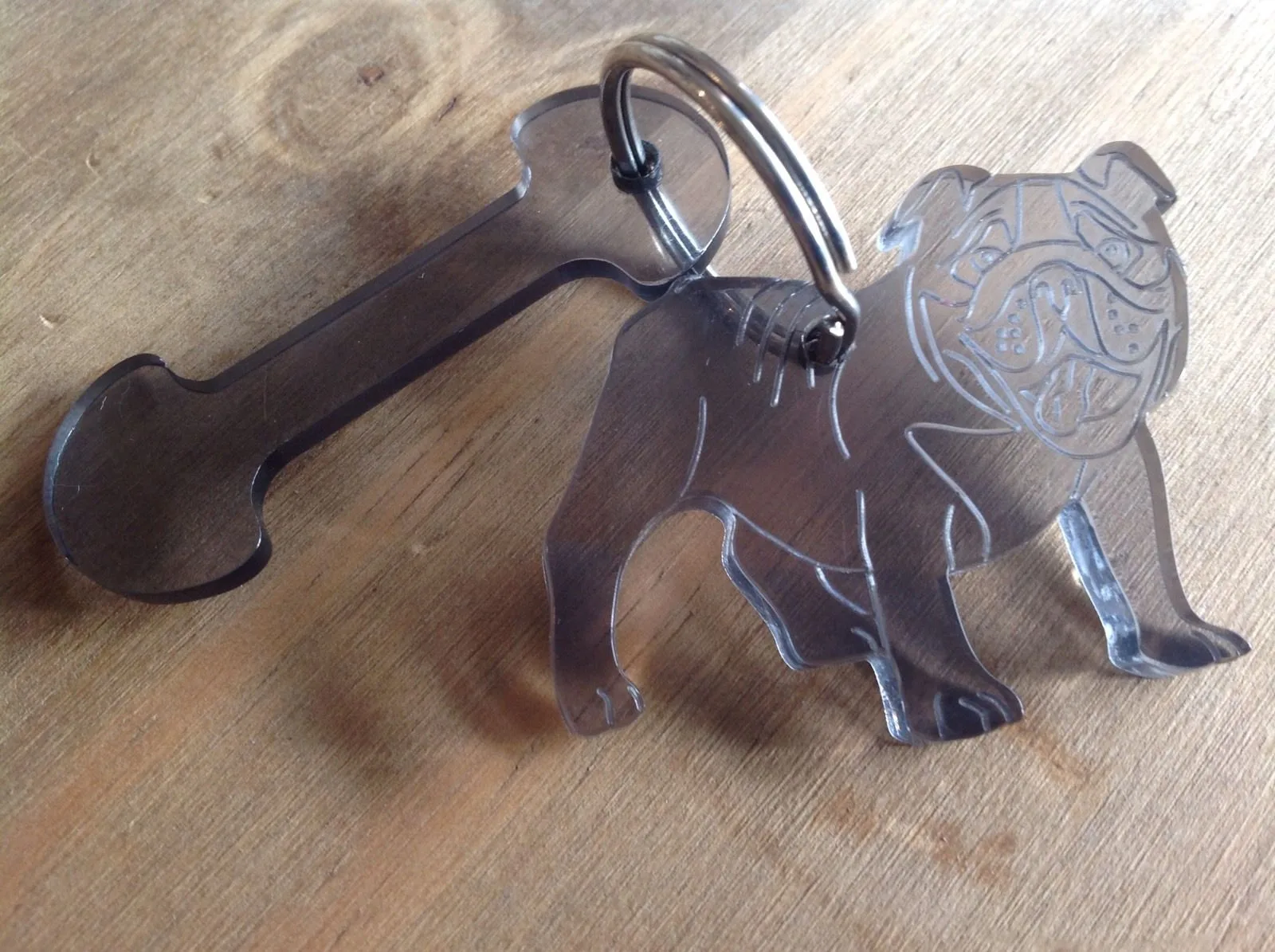 BULLDOG KEYRING WITH FREE TROLLEY KEY-0