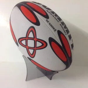 ACRYLIC, PERSPEX RUGBY BALL DISPLAY STAND-0