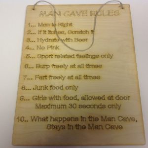 Man Cave Rules, Sign/Plaque-0